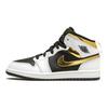 Air Jordan 1 Mid PS Bianco Oro Scarpe da Ginnastica Bambino Multicolor Nero 640734-190