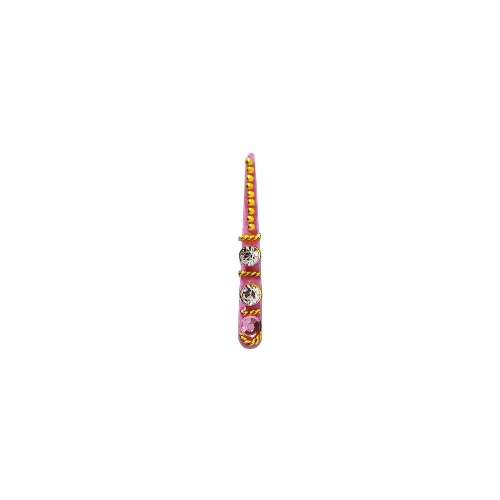 Comet Busters Beautiful Long Multicolor Bindis With Stones (BV805)