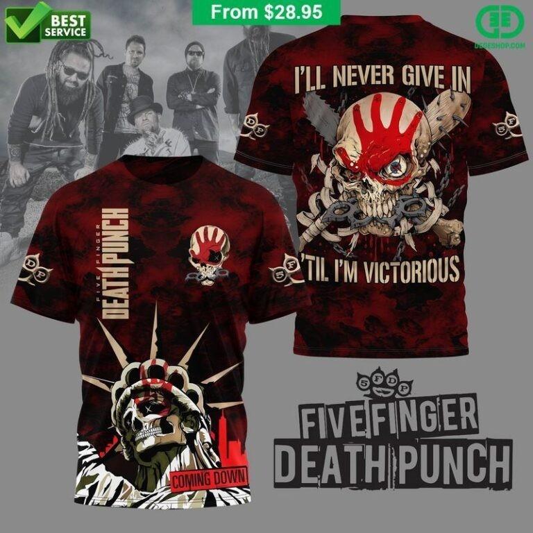 Five Finger Death Punch I Will Never Give Up Графическая 3D Футболка Рок-группа S-5XL S
