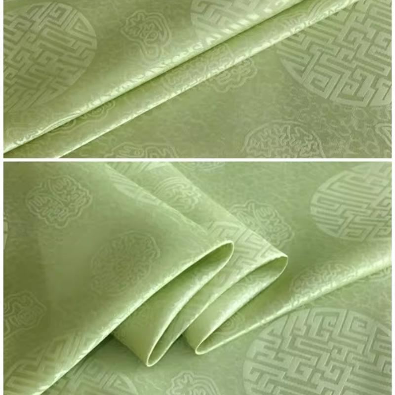 17 Ohm Silk Fabric Traditional Chinese Jacquard Silk Cotton Charmeuse Crepe Tissu Fabric for Sewing Cheongsam Cloth Width 114cm