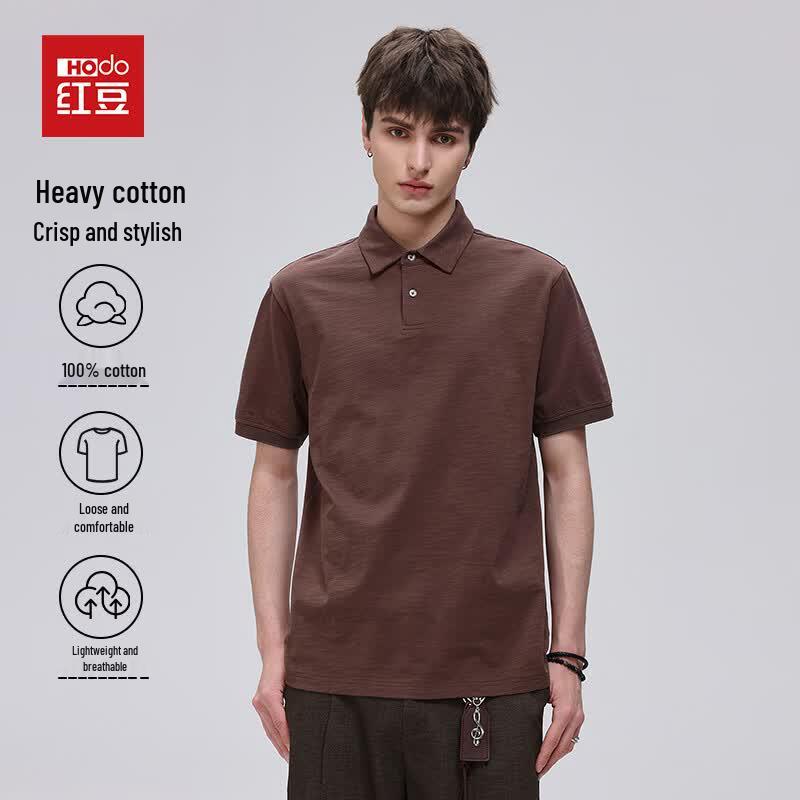 Hodo Men s Pure Cotton Stretch Cool-Touch Short-Sleeve Polo Shirt M