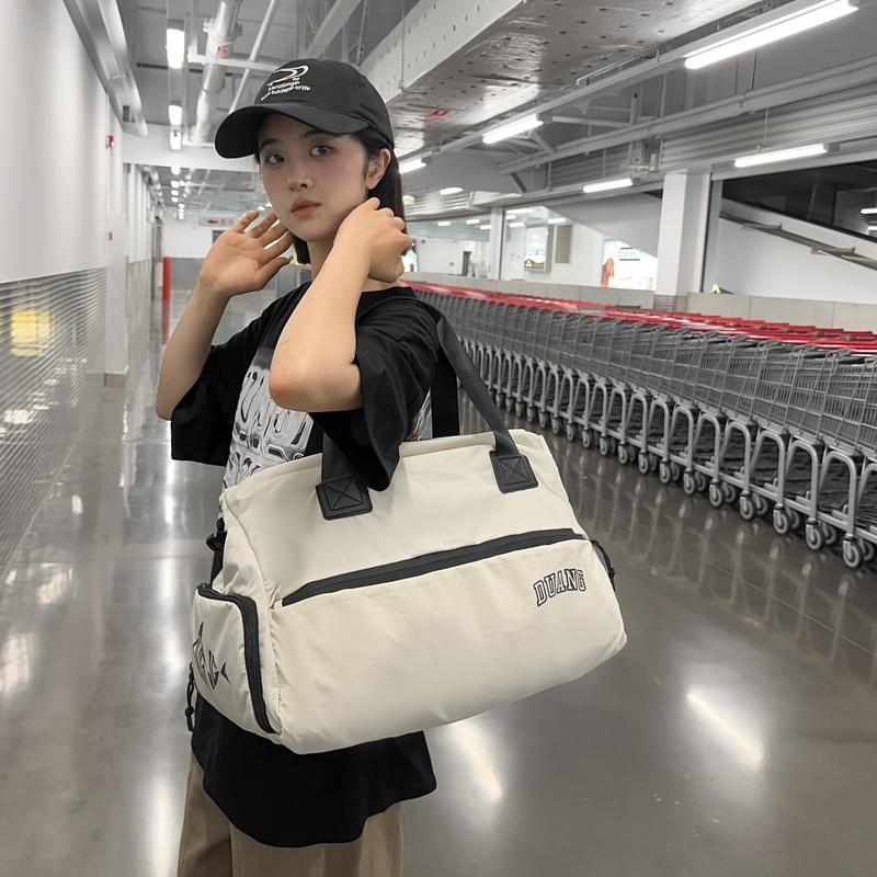 Herren-Kurzstreckenreisetasche mit Trocken-/Nasstrennung, leichte Gepäcktasche, tragbare Fitnesstasche mit großem Fassungsvermögen für Damen mit getrennten Schuhtaschen