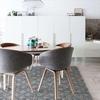 Vintage Rug with Embossed Patterns Gray Blue 133x190