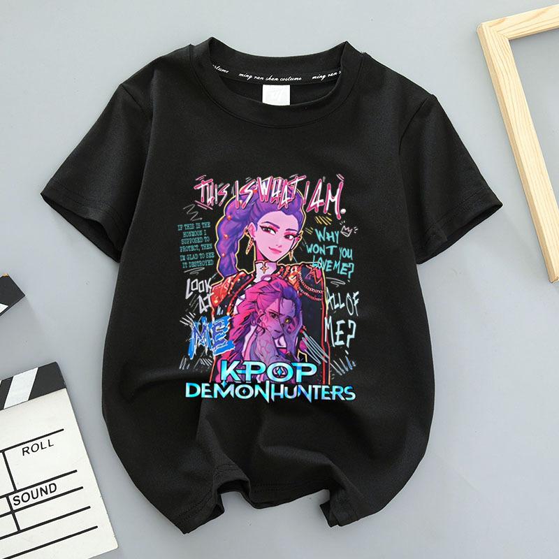 Witch Hunter Series Unisex High-quality Comfortable Breathable Loose Black Pure Cotton Printed T-shirt
