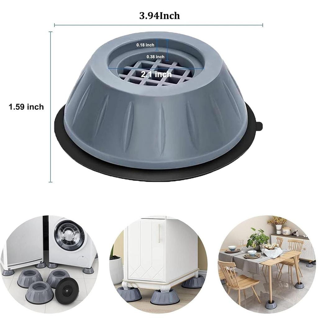 Anti Vibration Pads for Washing Machine and Dryer Shock and Noise Cancelling Washing Machine Support Prevent Moving Shaking Walking Universal Size