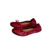 Retro Washed Cowhide Bow Loafers - Soft Sole Square Toe Ballet Flats for Women
