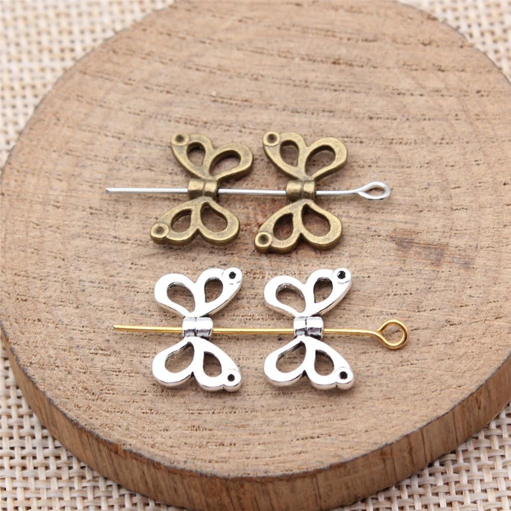 Angel Wing Beads Spacer Small Hole Butterfly Charms For Spiritual Jewelry