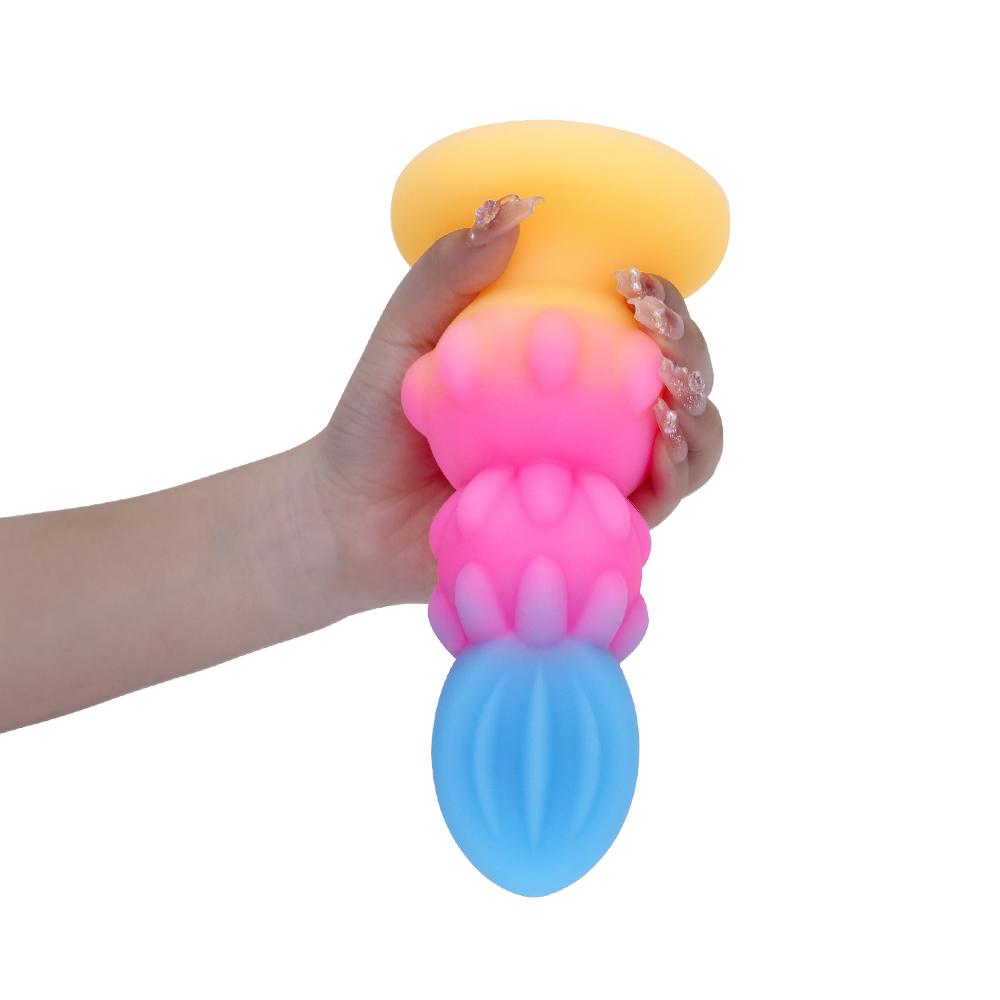 MoDi Luminous Anal Plug Small Dildos For Women Men Buttplug With Suction Cup Sex Tool Adult Silicone Dildo Anal Dilator Sex Toys