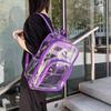 17" Transparenter Rucksack Wasserabweisend Transparenter Rucksack Strapazierfähig Durchsichtiger Rucksack Große Kapazität Buchertasche Schultasche