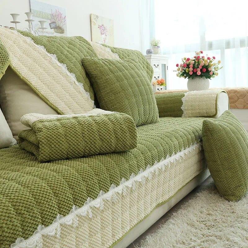 Copridivano per soggiorno, copridivano in cotone, cuscino per divano in jacquard, asciugamano per divano quattro stagioni, set di protezione per divano a L