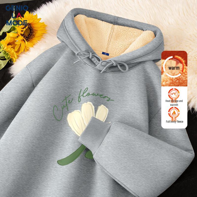 

GENIOLAMODE Men s Heavyweight Fleece-Lined Hooded Sweatshirt L