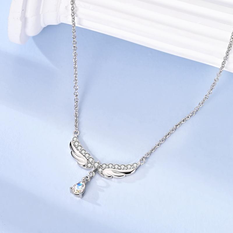 Original 925 Silver Necklace For Women Class Style Heart Shape Romantic Style High Quality Women Necklace Jewelry Gift