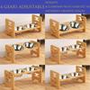 Bamboo And Wood Adjustable Cat And Dog Feeding Rack Cat Bowl Feeder Pet Bowl Stainless Steel Meal Rack