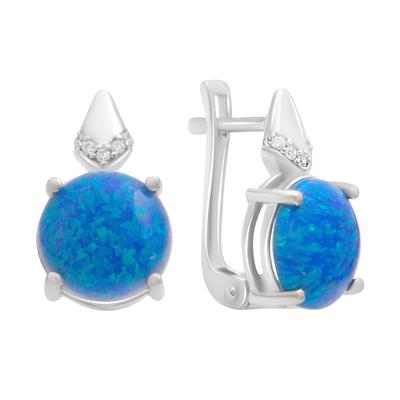 Boucles d'oreilles en argent avec opale 3.252ct (2195733)