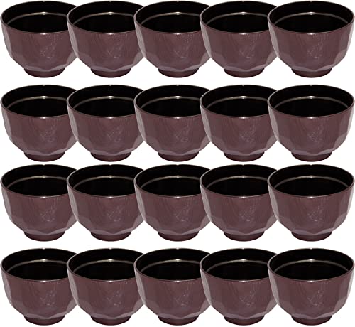 [Amazon.co.jp Exclusive] [Commercial Set] Fukui Craft New Kikko Small Soup Bowls, Made In Japan, Shintame (Oya) (20 Bowls)