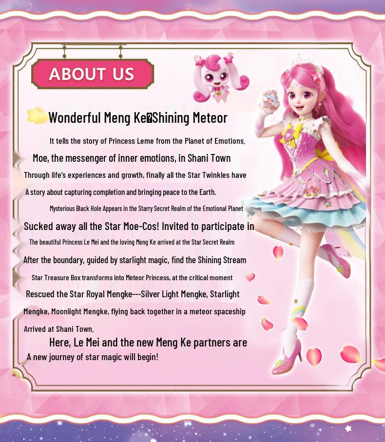 Wonderful Shining Meteor Magic Wand - Lights & Sounds Princess Toy for Girls