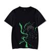 Men Harajuku Black Washed T-Shirt Hip Hop Streetwear Japan Anime Graphic Cotton Casual Tshirt Summer Short Sleeve Tops T Shirt