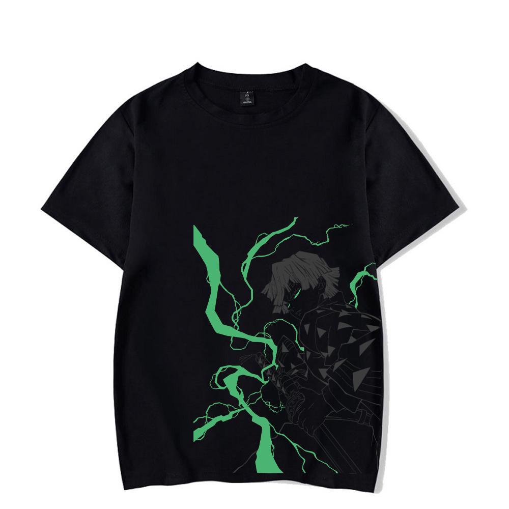 Men Harajuku Black Washed T-Shirt Hip Hop Streetwear Japan Anime Graphic Cotton Casual Tshirt Summer Short Sleeve Tops T Shirt