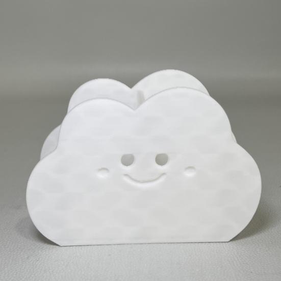 Storage Box Cloud Shape Waterproof Desktop Organizer with Rounded Edges Cute Macaron Colors Holder for Pens Makeup Brushes