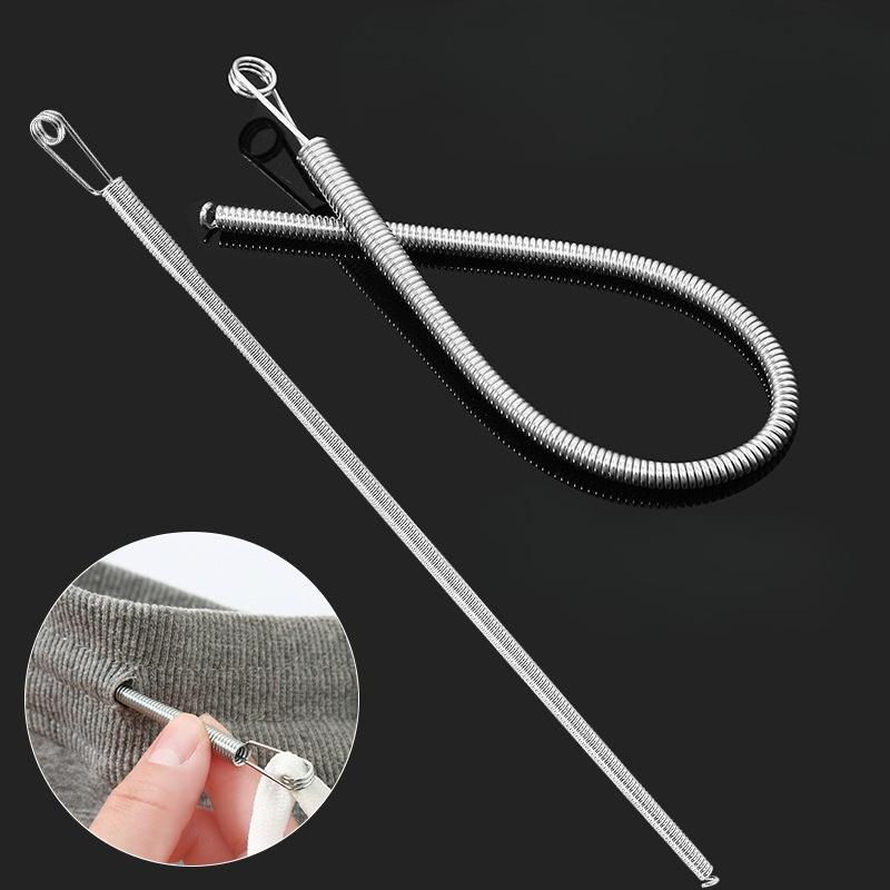 Biegsamer Feder-Kordelzug-Einfädler-Clip Hosen Hoodies Gummiband Schnürsenkel Flexible Kordel Einfädler DIY Nähzubehör