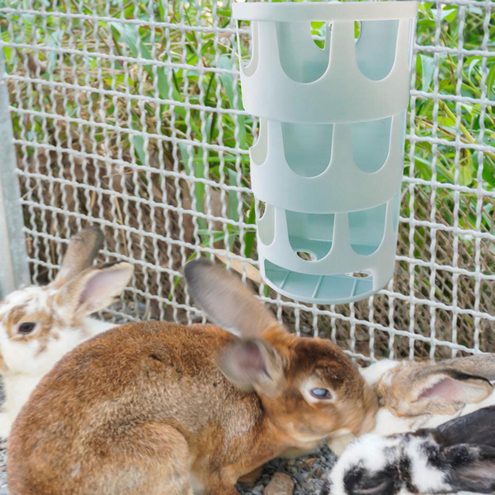 Rabbit Hay Feeder Durable Cage Pet Feeding Bowl Small Animal Food Dispenser for Hedgehog Chinchillas Bunny Feeder синий
