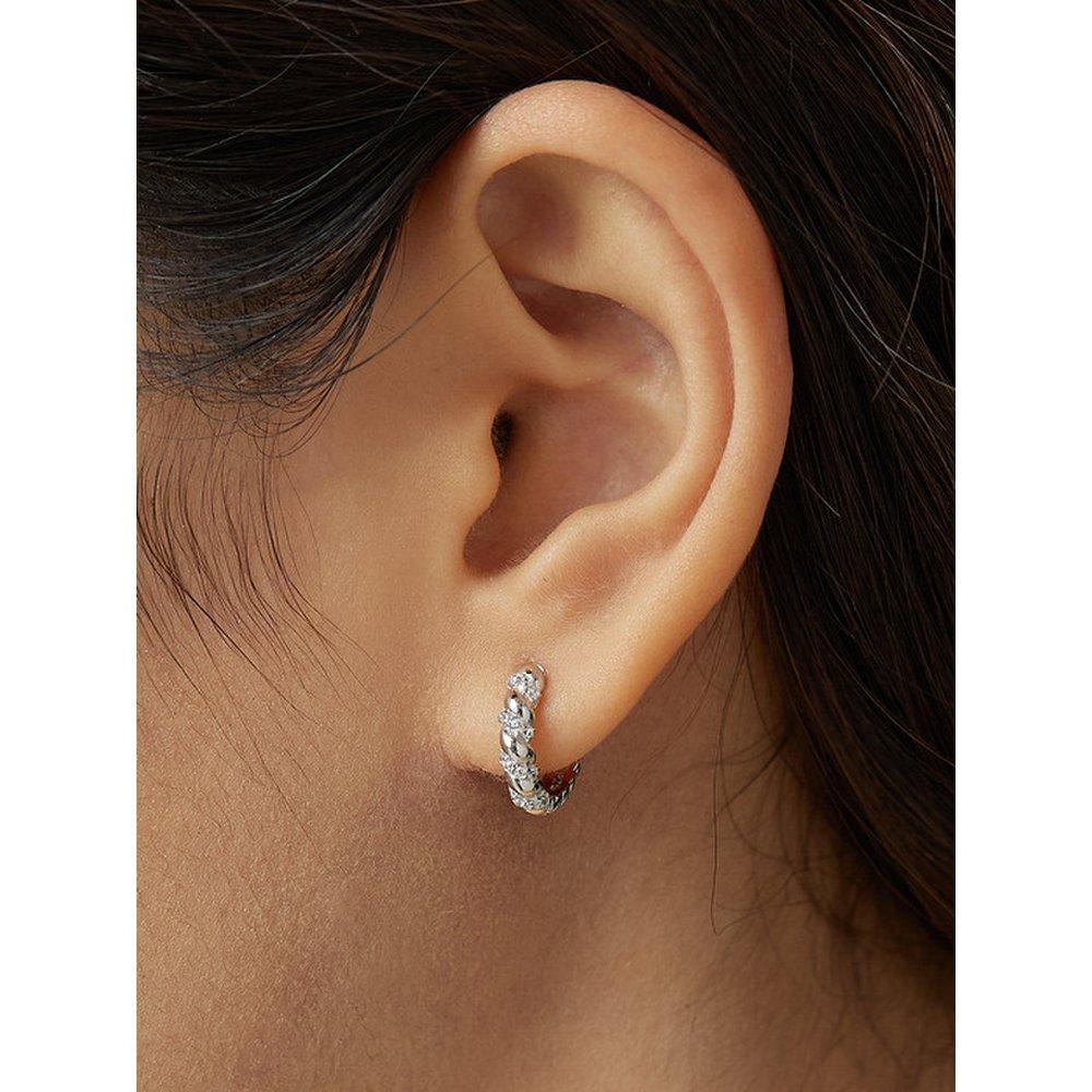 [Baiyer] Silver (W) Twist Stone Earrings Bh7E52713W9Xxx