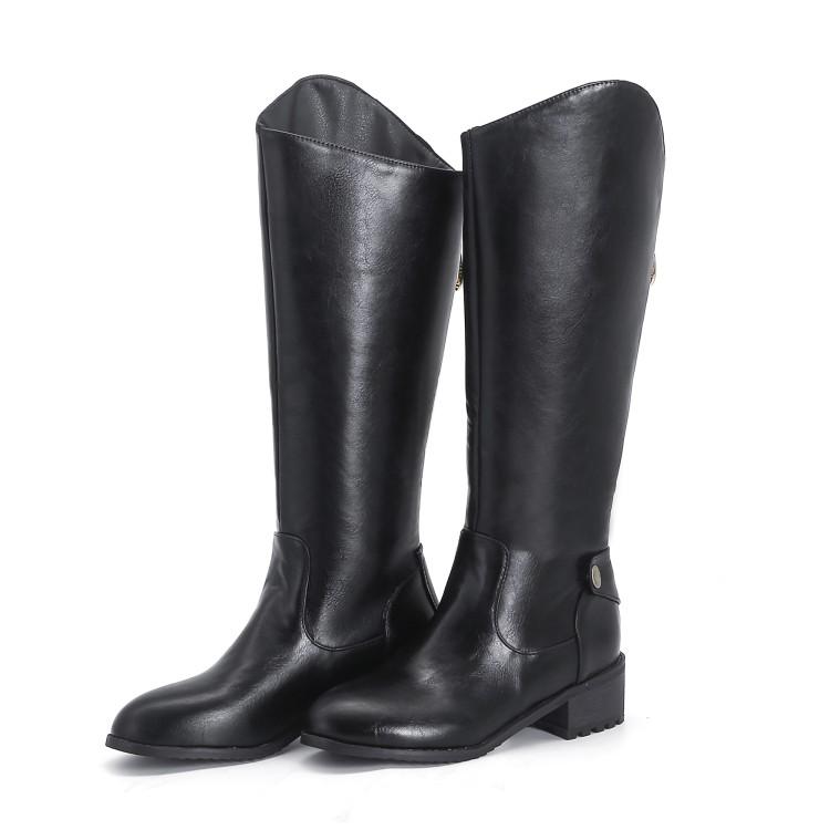 

NASBAVI Женские высокие сапоги Вестерн Женская обувь для женщин Лаконичный корейский стиль Сапоги до колена Сапоги рыцаря Современные сапоги Плоский ботинок-комбат 39