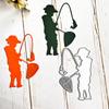 Fishing Men Metal Die Cuts Fishing Fish Cutting Dies Stencils Tool for DIY Scrapbooking Card Embossing Paper Decorations