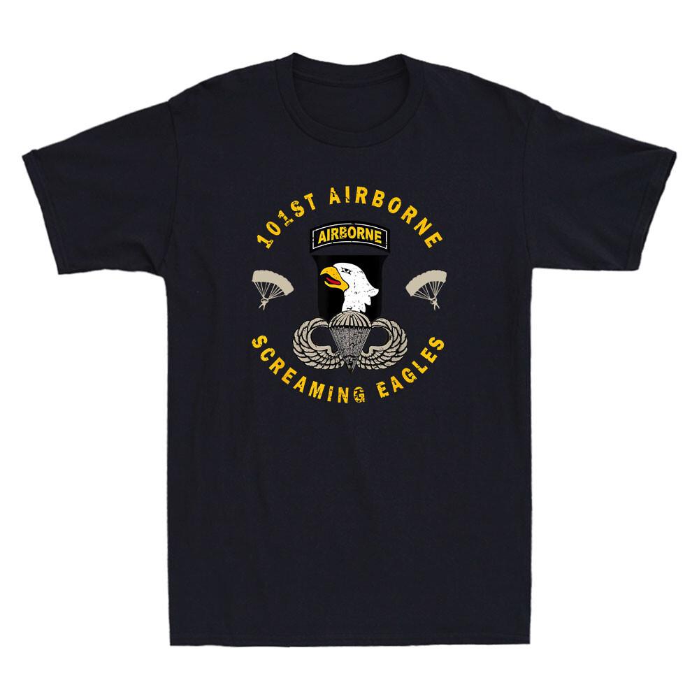 

101st Airborne Paratrooper US Army Veteran Vintage Men#039;s Short Sleeve TShirt Unisex T-Shirt XXXL
