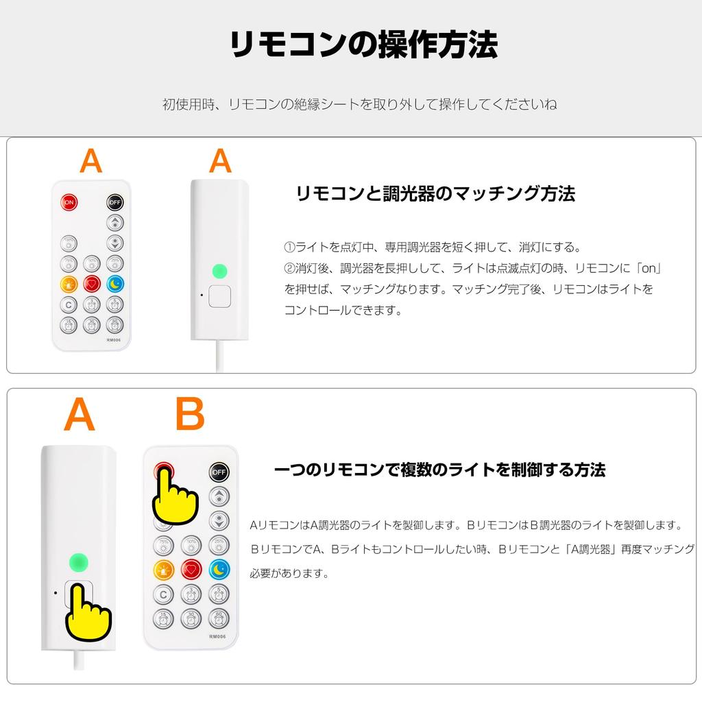 Wobane Kitchen Light, LED Ambient Lighting, Set of 4, Connectable Under-Shelf Lighting [Remote Control, Stepless Dimming, Timer, and Memory