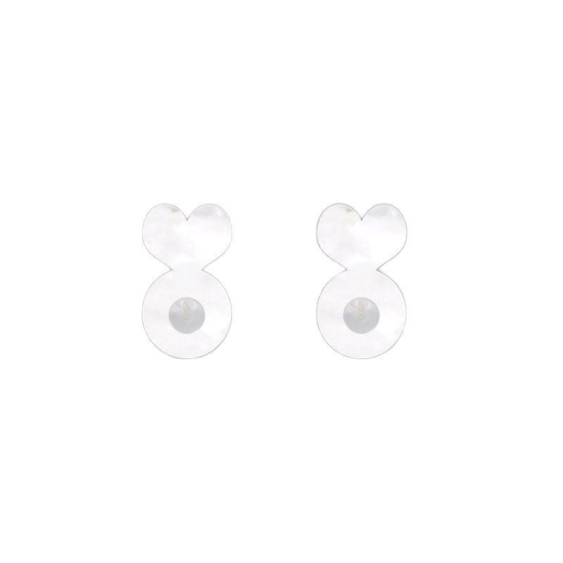White Acrylic Earring Backs with Silicone Support for Anti-Tilt & Anti-Drop