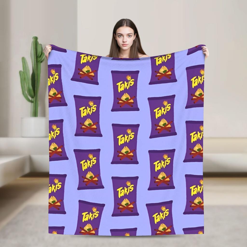 Κουβέρτα Takis Chili Chips Ζεστή Πρωτότυπη Βελούδινη Κλινοσκεπάσματα για Εξωτερική Διακοσμητική Φανελένια Κουβέρτα Κάλυμμα Κρεβατιού