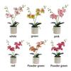 White Artificial Potted Flower Realistic Plastic Artificial Flowers Fake Plant for Bathroom Bedroom Living Room