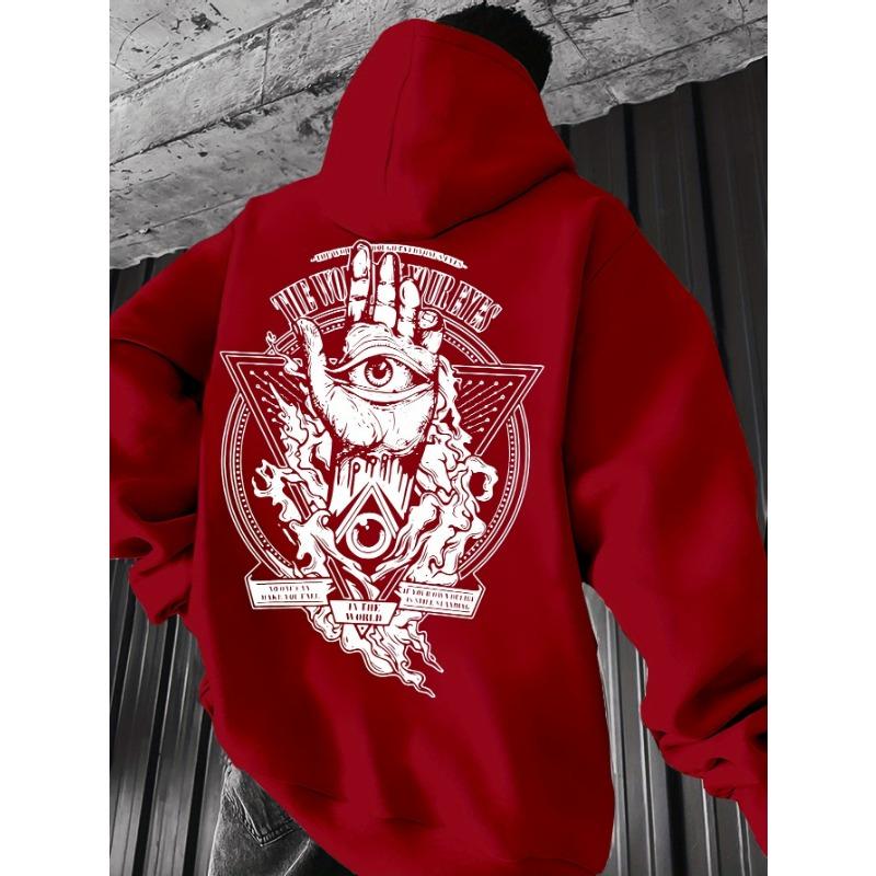 Men s Drawstring Hoodie with Kangaroo Pocket L