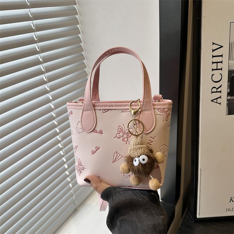 Summer New Light Luxury Aesthetic Niche Design High Texture Portable Shoulder Messenger Bag Bucket Bag