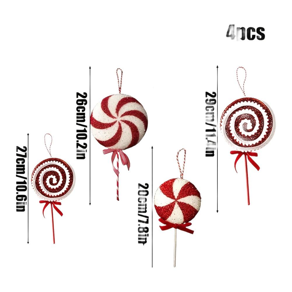 YAFEX Rot-Weißer Riesiger Glitzernder Lutscher Weihnachtsbaum Hängedekoration 2025 Heißer Verkauf Marke. Neu und hochwertig