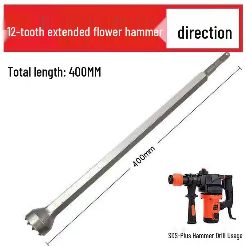 

Jundingying Extended Square Shank 12-Tooth Alloy Bush Hammer Bit