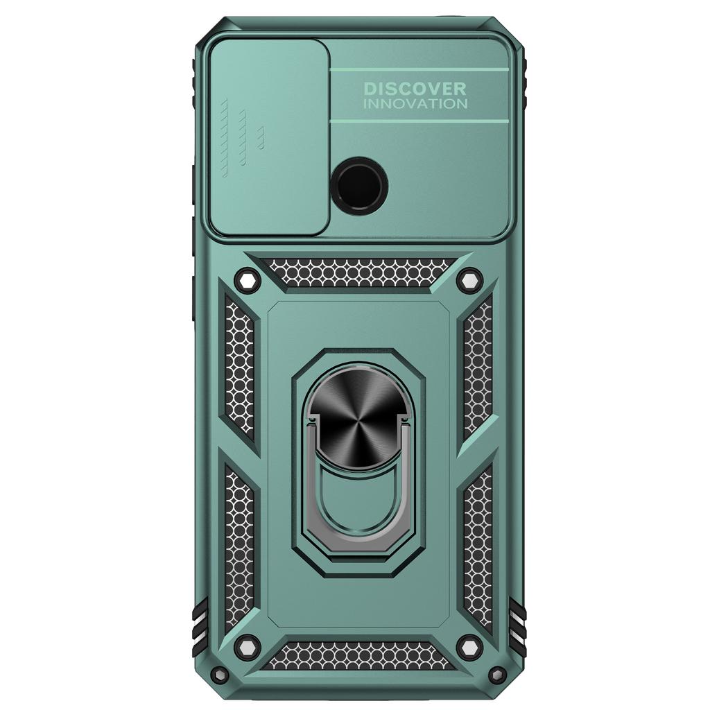 For Xiaomi Redmi 10A Redmi 9C Armor Phone Case Camera Lens Protection Metal Ring Stand Shockproof Case