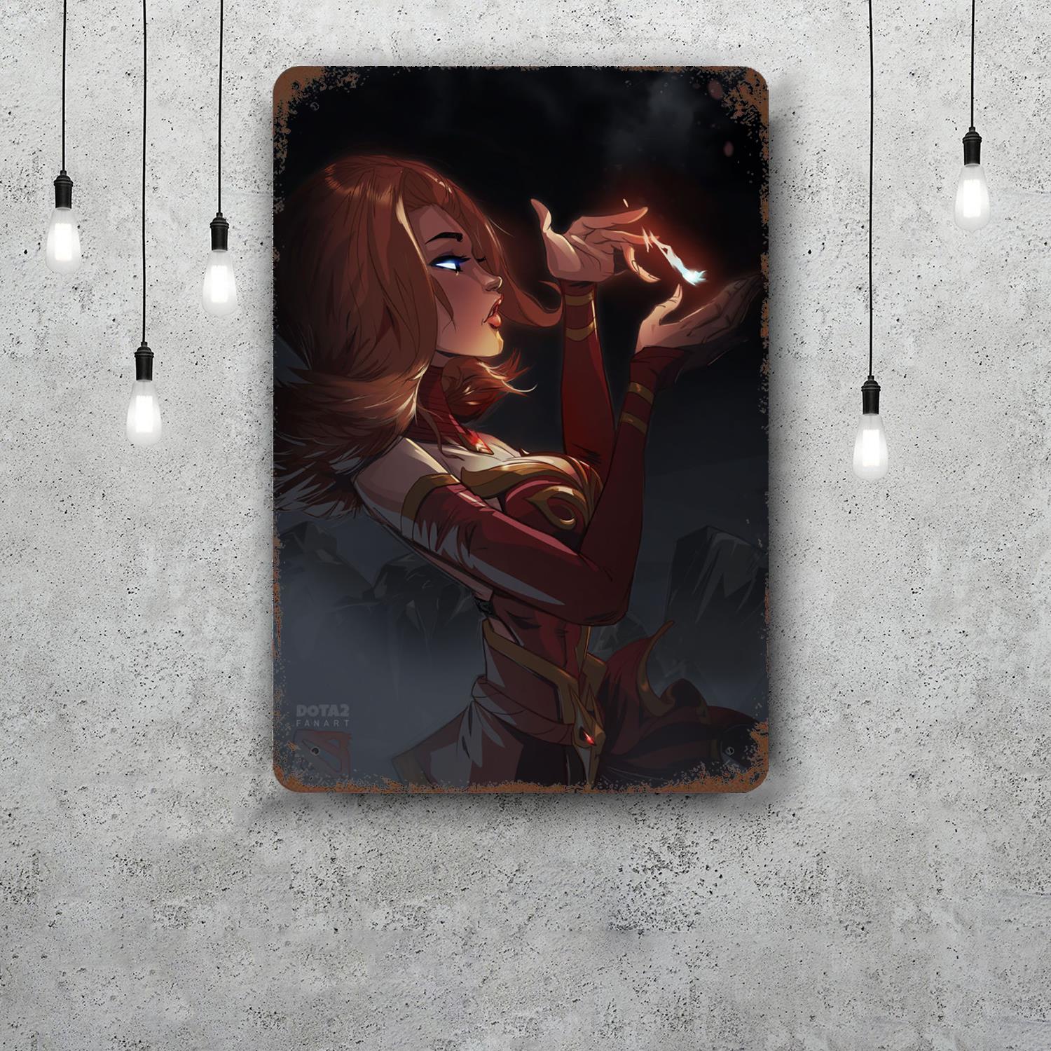 

Dota 2 Игровой Классический Постер Ржавая Металлическая Табличка Ретро Декоративная Тарелка Бар Мужская Берлога Гараж Клуб Металлическая Вывеска Настенное Украшение 20x30cm（7.8x11.8inch）