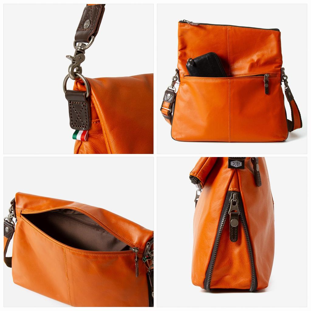 DOUBLES Piele Naturală Clutch de Umăr Bleumarin Geantă pentru Bărbați, Geantă, VLR-1656,