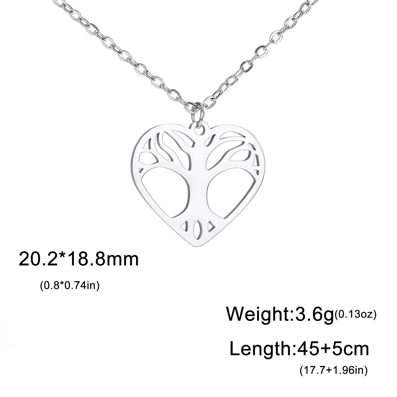 

Ожерелье из нержавеющей стали с подвесками в виде сердец любви для женщин, модное ожерелье-чокер в виде дерева жизни, романтические украшения-амулеты-K09