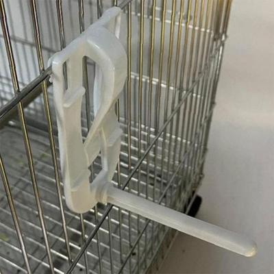 ABS Bird Cage Food Holder Parrot Fruit Vegetable Clips With Perches Stand Pet Feeder Clips For Budgie Parakeet Macaw Cockatiel
