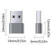 Metal USB Type C Female To USB2.0 Male Adapters 10Gbps Data Converters OTG Adapters for Phone Laptops