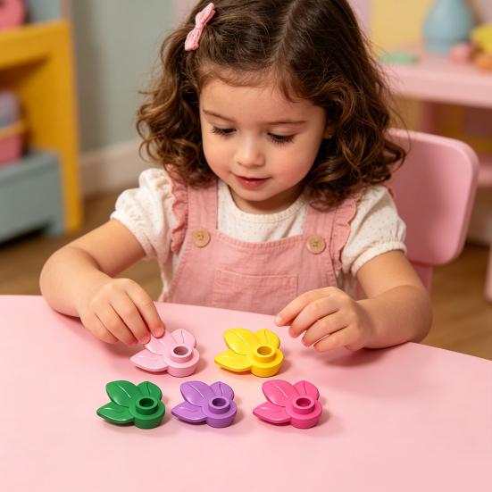 430Pcs Mini Plants Building Blocks Round 3 Layered Leaves Micro Building Block Plant Plate Tree Leaves Classic Building Pieces Bulk Replacement Parts