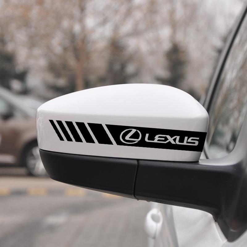 2 szt. Samochodowa Naklejka 3D Pasek Wyścigowy Paski Dekoracja Stylingowa Lusterek Bocznych Tylnych Dla Lexus IS250 Ct200h LS430 LX570 NX300h IS300h RX330 ES300h UX250h
