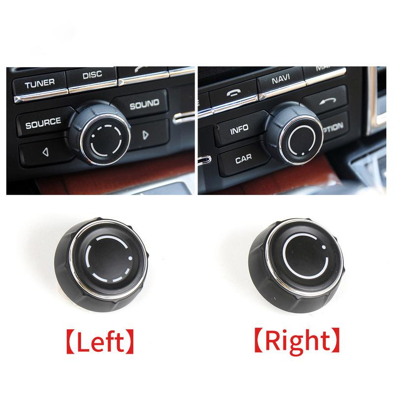 97064292901 Car Center Console Audio Volume Knob Cover For Porsche Cayenne Macan Boxster Panamera CD Control Switch Button