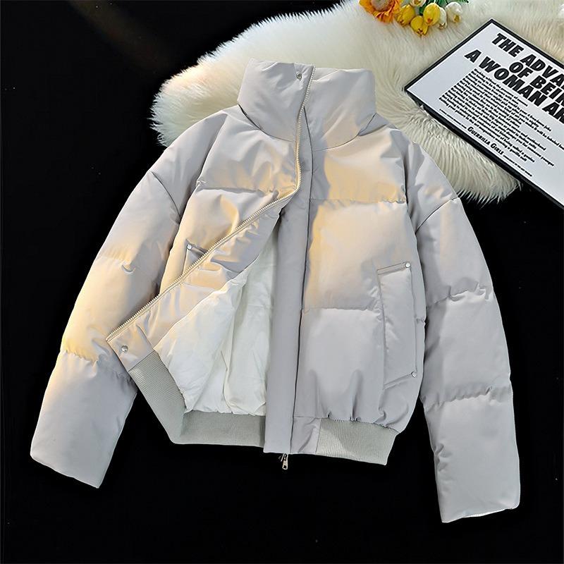 Retro Kurze Baumwollkleidung Herren Winter Stehkragen Jacke Trendige Marke Fortgeschrittener Sinn Clnf Verdickte Brotkleidung Damen