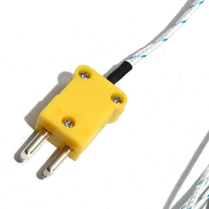 High Temperature Thermocouple Sensor Probe Tester Line K Type Test Length 0.5/1/2/3/4 Meter Wire Fiberglass Cable
