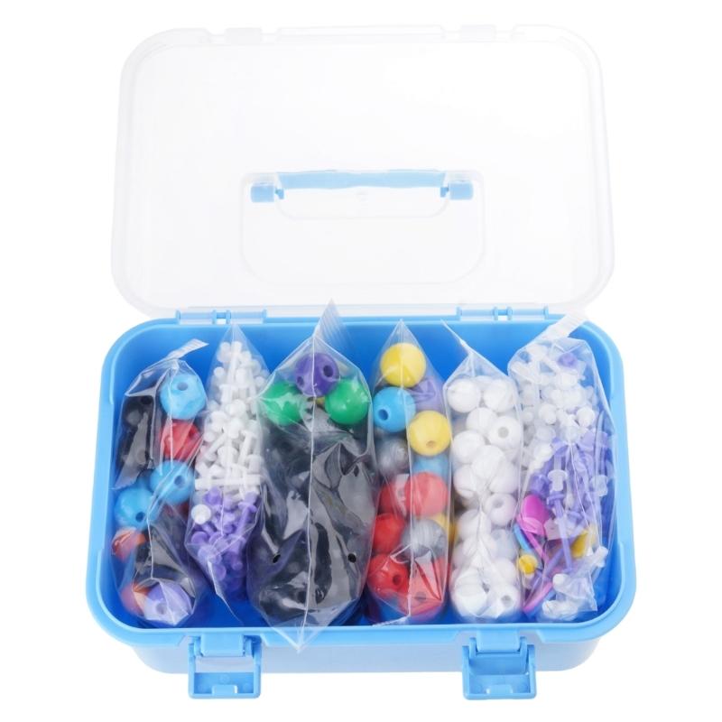 Portable Chemistry Molecular Model Group With Storage Container For Lab Demonstrations Hands On Practice