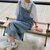 Abito in denim primaverile estivo Abito jeans senza maniche da donna Abiti moda femminile con slip solido Abiti casual con cinturino per spaghetti allentato